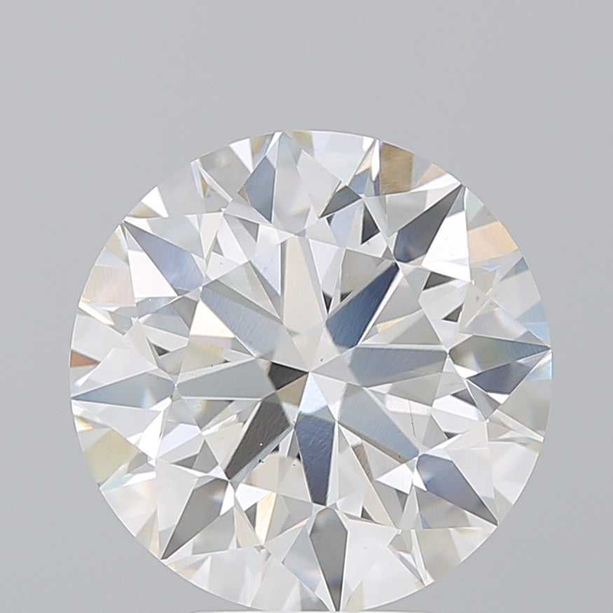 4.5 Carat Round Lab Diamond with  Cut Diamond in 14KT  view 1
