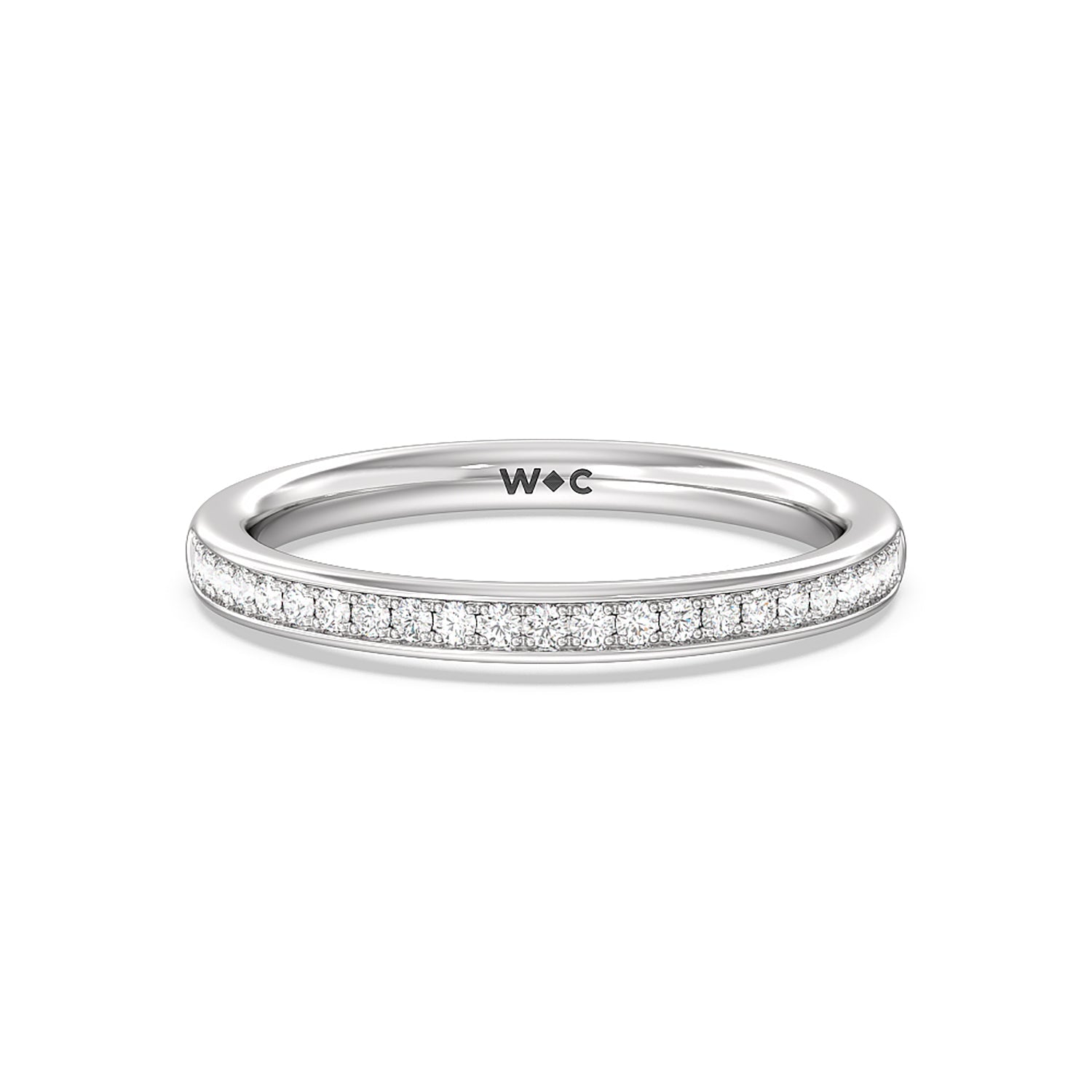 Diamond embedded wedding band Clearance