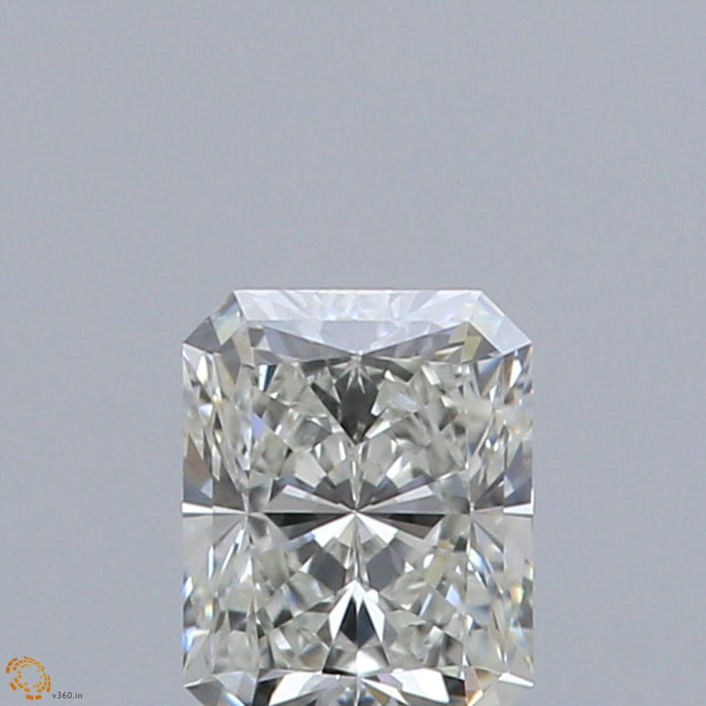 0.51 Carat Radiant Natural Diamond with  Cut Diamond in 14KT  view 1