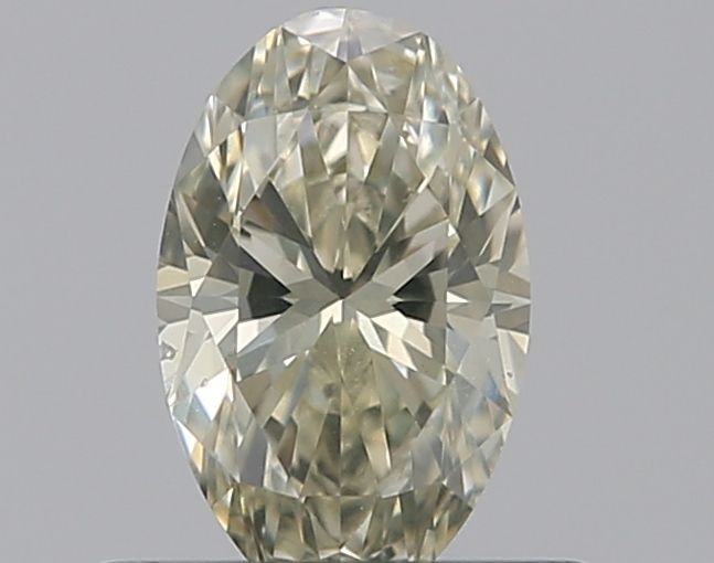 0.41 Carat Oval Natural Diamond with  Cut Diamond in 14KT  view 1