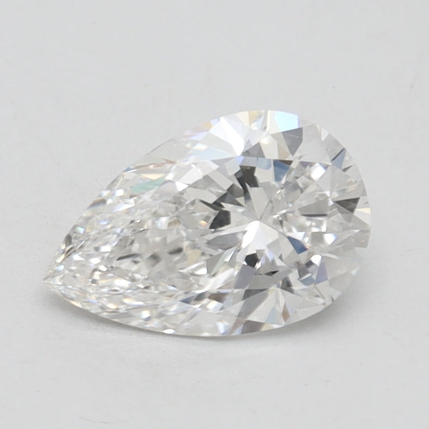 1.05 Carat Pear Lab Diamond with  Cut Diamond in 14KT  view 1