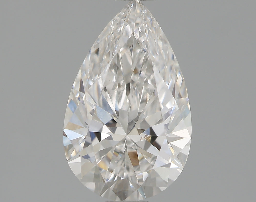 1.03 Carat Pear Lab Diamond with  Cut Diamond in 14KT  view 1