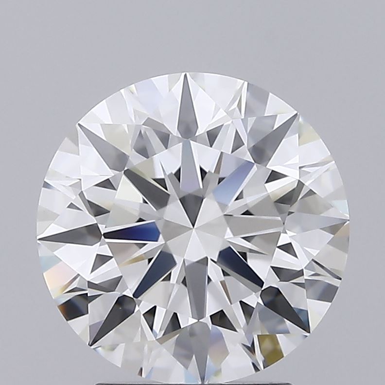 2.76 Carat Round Lab Diamond with  Cut Diamond in 14KT  view 1
