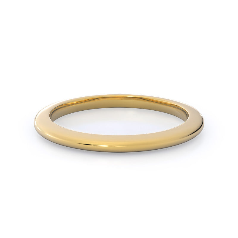 Solitaire Matching Women's Wedding Band with 18KT Yellow Gold Cut Diamond in 14KT Yellow Gold view 4