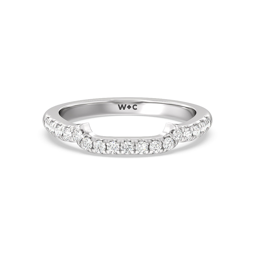 Vintage Celtic Square Knot Diamond Wedding Band with Platinum Cut Diamond in 14KT Platinum view 1