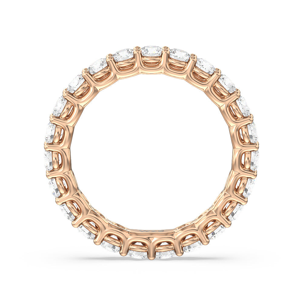 Dome Basket Diamond Eternity Ring with 18KT Rose Gold / Natural / 2 Cut Diamond in 14KT Rose Gold / Natural / 2 view 2