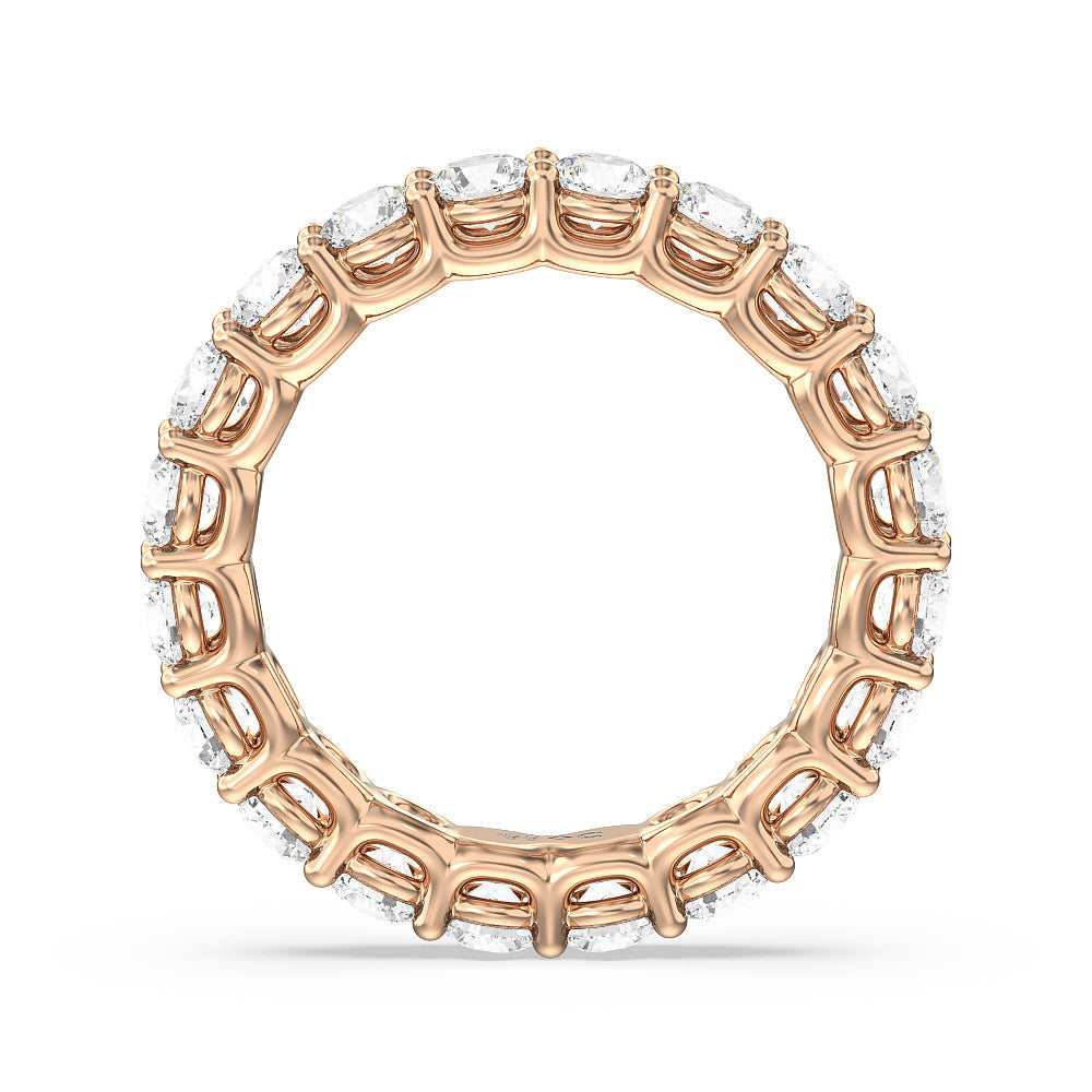 Dome Basket Diamond Eternity Ring with 18KT Rose Gold / Natural / 3 1/5 Cut Diamond in 14KT Rose Gold / Natural / 3 1/5 view 2
