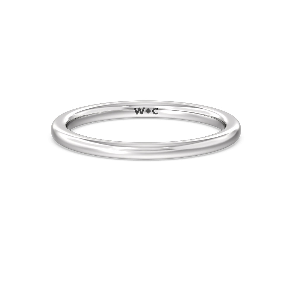 Seamless Plain Shank Halo Solitaire Wedding Band