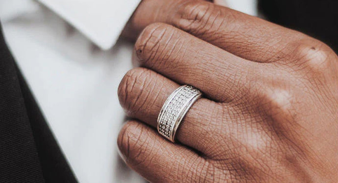 Diamond wedding rings for him Clearance