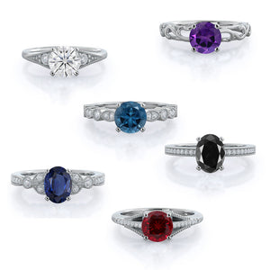 Vintage Inspired Gemstone Engagement Rings