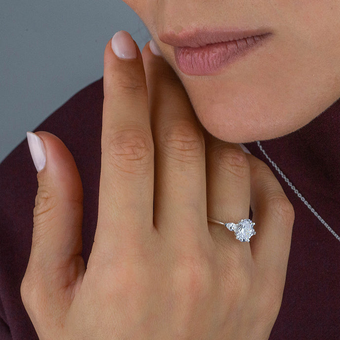 3-Stone Trellis Diamond Ring - Tailored Jewel