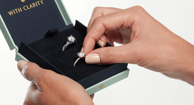 Engagement ring in the box