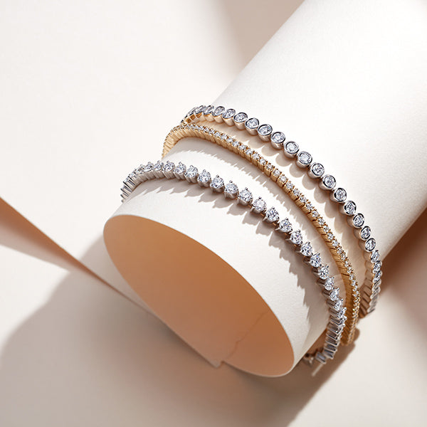 How to Stack Lab Diamond Bracelets
