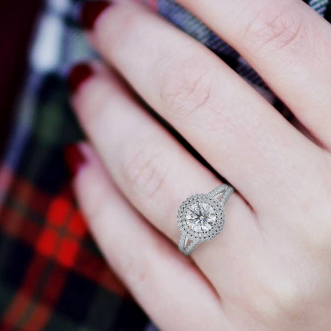 Top Double Halo Engagement Rings
