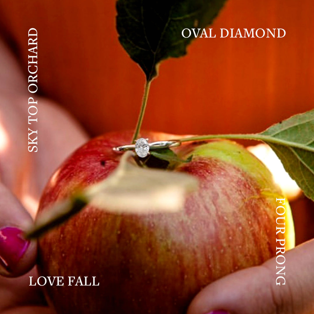 Autumn Proposal: Four Prong Oval Diamond Ring in white gold