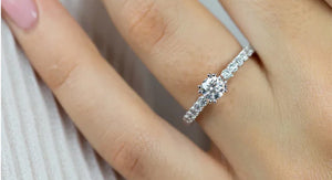 Diamond ring and Diamond 4C's Carat, Cut, Color & Clarity