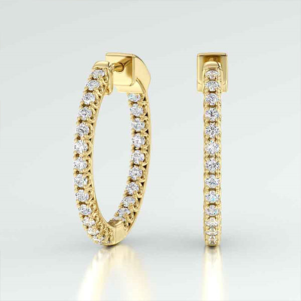 Diamond Hoop Earrings