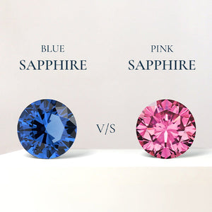 blue vs pink sapphire