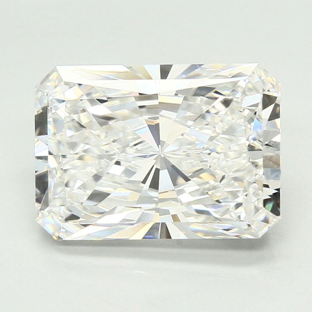 7.05 Carat Radiant Lab Diamond with  Cut Diamond in 14KT  view 1
