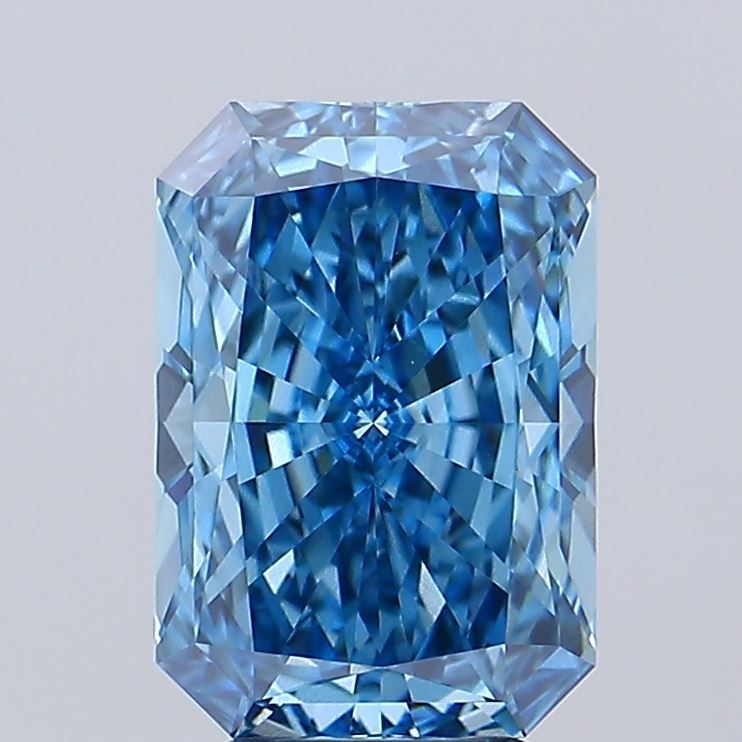 3.65 Carat Radiant Lab Diamond with  Cut Diamond in 14KT  view 1
