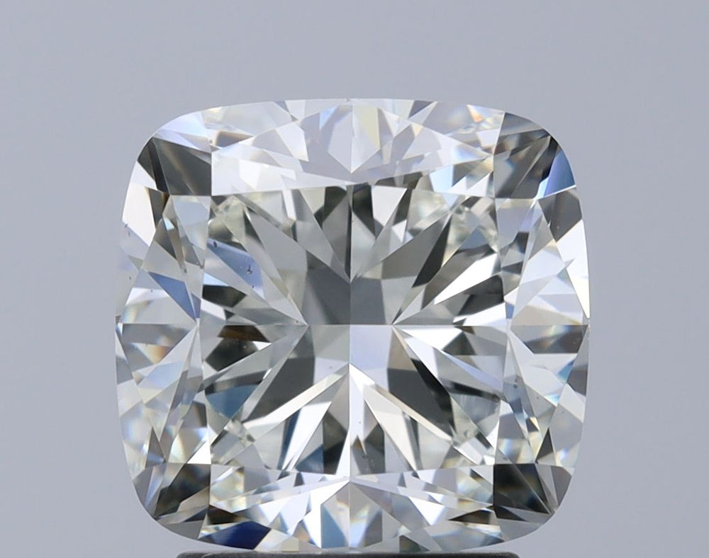 2.8 Carat Cushion Natural Diamond with  Cut Diamond in 14KT  view 1
