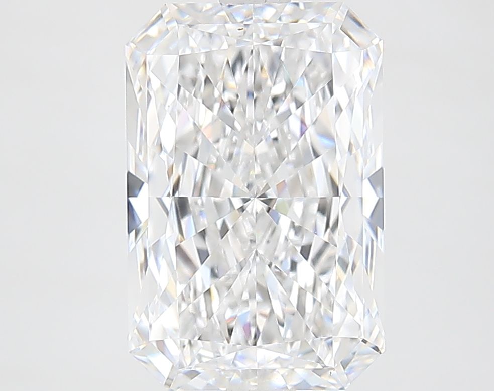 4.02 Carat Radiant Lab Diamond with  Cut Diamond in 14KT  view 1
