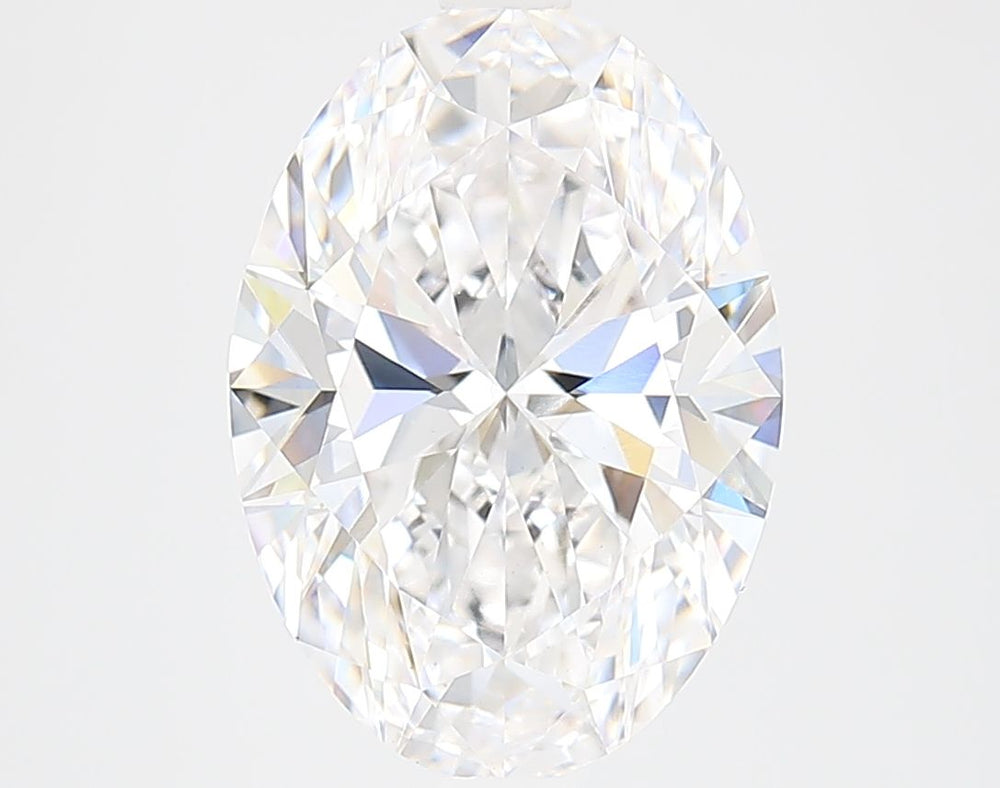 4.0 Carat Oval Lab Diamond with  Cut Diamond in 14KT  view 1

