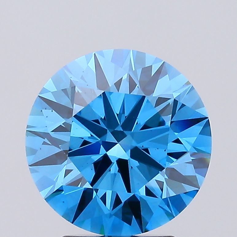 3.07 Carat Round Lab Diamond with  Cut Diamond in 14KT  view 1
