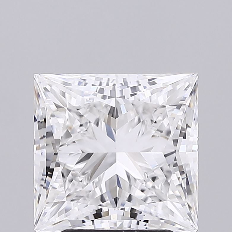 3.02 Carat Princess Lab Diamond with  Cut Diamond in 14KT  view 1
