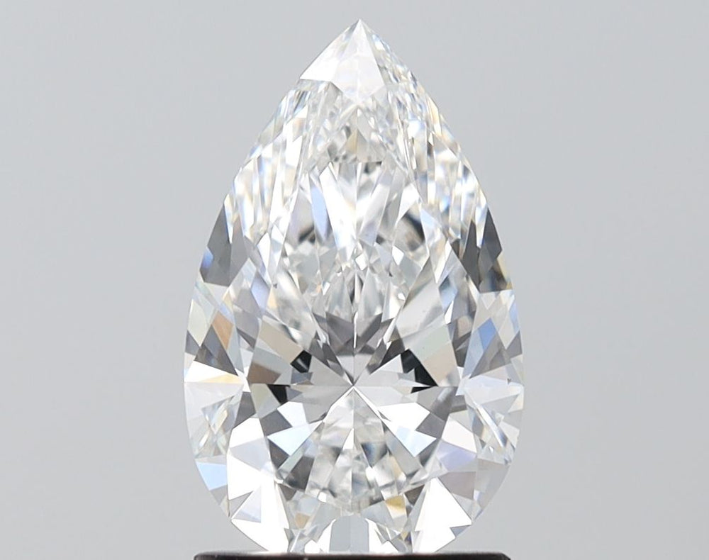 2.08 Carat Pear Lab Diamond with  Cut Diamond in 14KT  view 1
