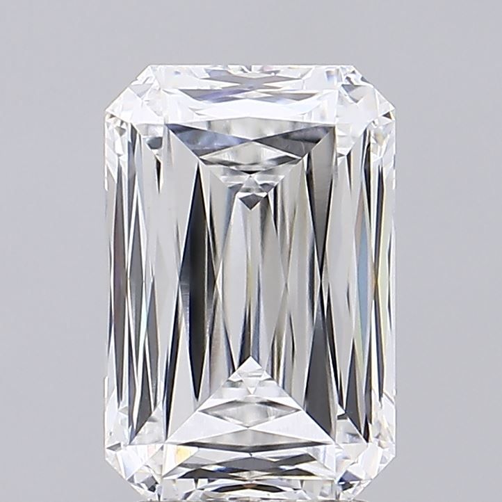 3.67 Carat Radiant Lab Diamond with  Cut Diamond in 14KT  view 1
