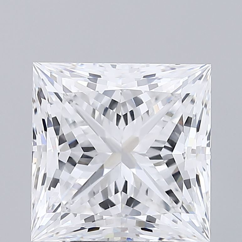 5.05 Carat Princess Lab Diamond with  Cut Diamond in 14KT  view 1
