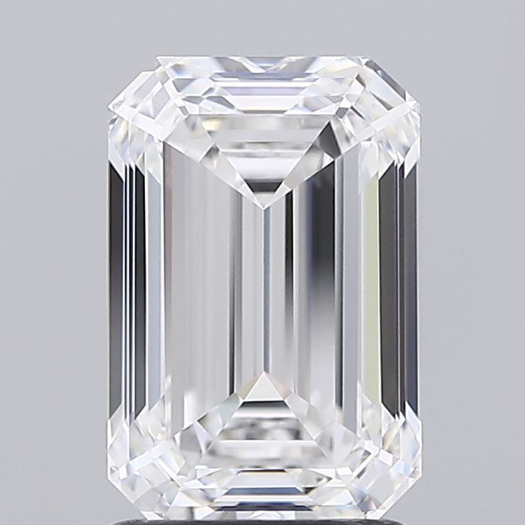 1.91 Carat Emerald Lab Diamond with  Cut Diamond in 14KT  view 1

