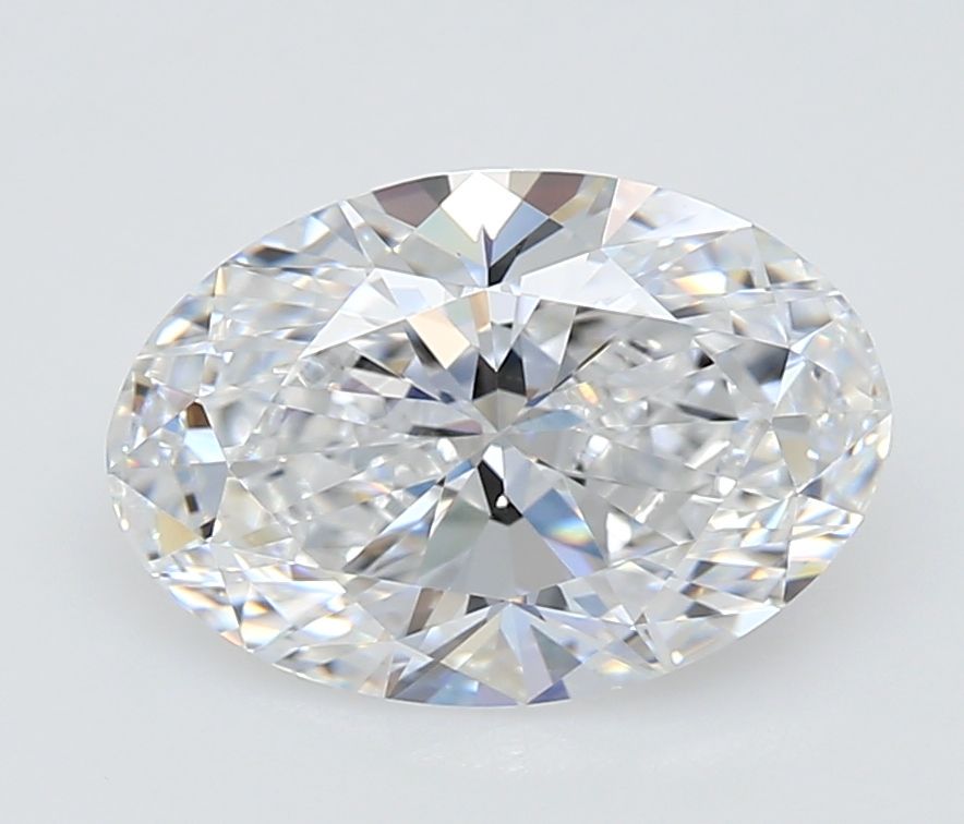 2.5 Carat Oval Lab Diamond with  Cut Diamond in 14KT  view 1
