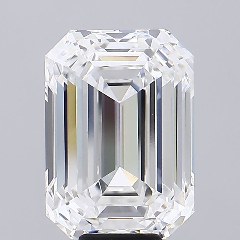 11.12 Carat Emerald Lab Diamond with  Cut Diamond in 14KT  view 1
