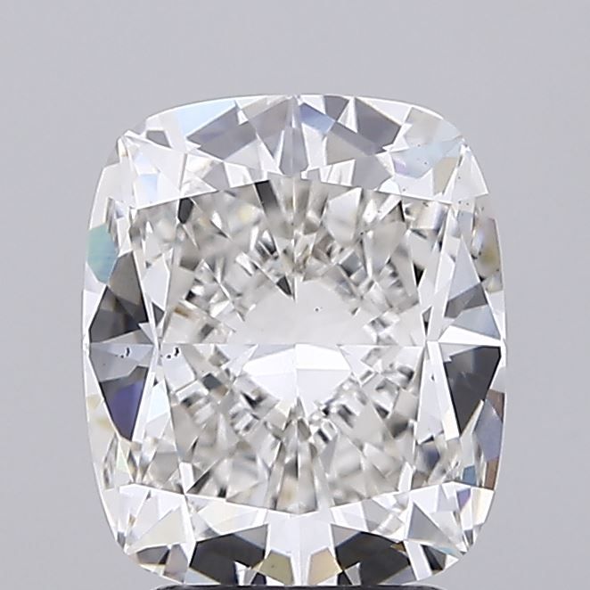 2.91 Carat Cushion Lab Diamond with  Cut Diamond in 14KT  view 1
