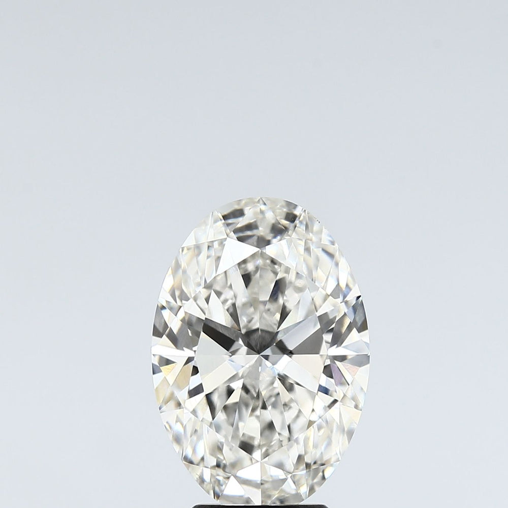 4.03 Carat Oval Lab Diamond with  Cut Diamond in 14KT  view 1
