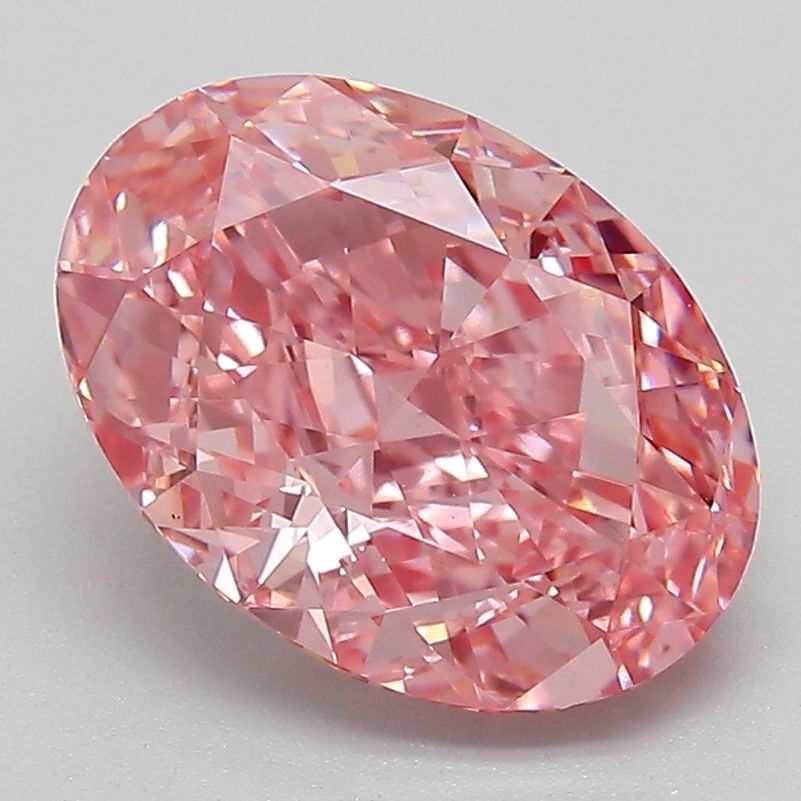 3.11 Carat Oval Lab Diamond with  Cut Diamond in 14KT  view 1
