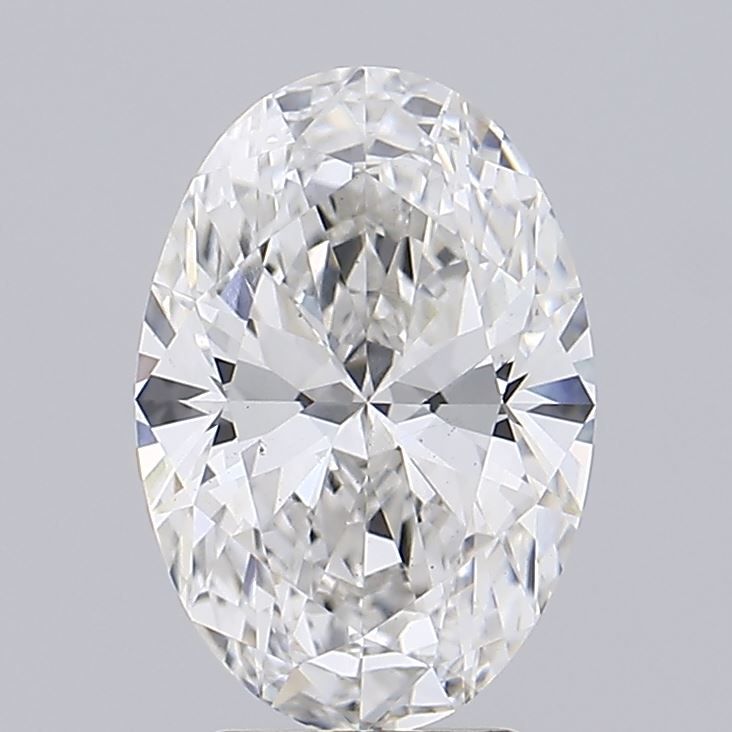 3.35 Carat Oval Lab Diamond with  Cut Diamond in 14KT  view 1
