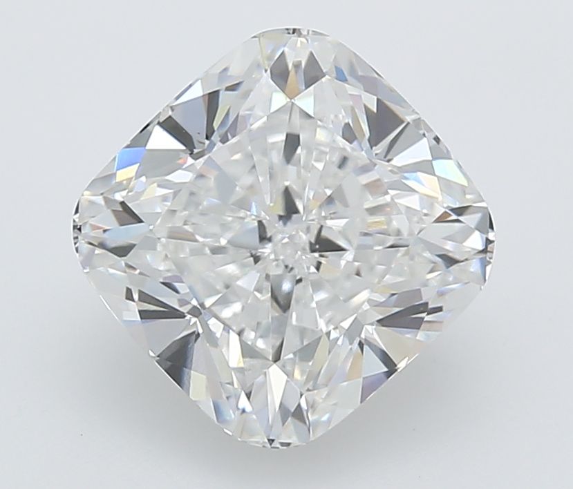 3.0 Carat Cushion Lab Diamond with  Cut Diamond in 14KT  view 1
