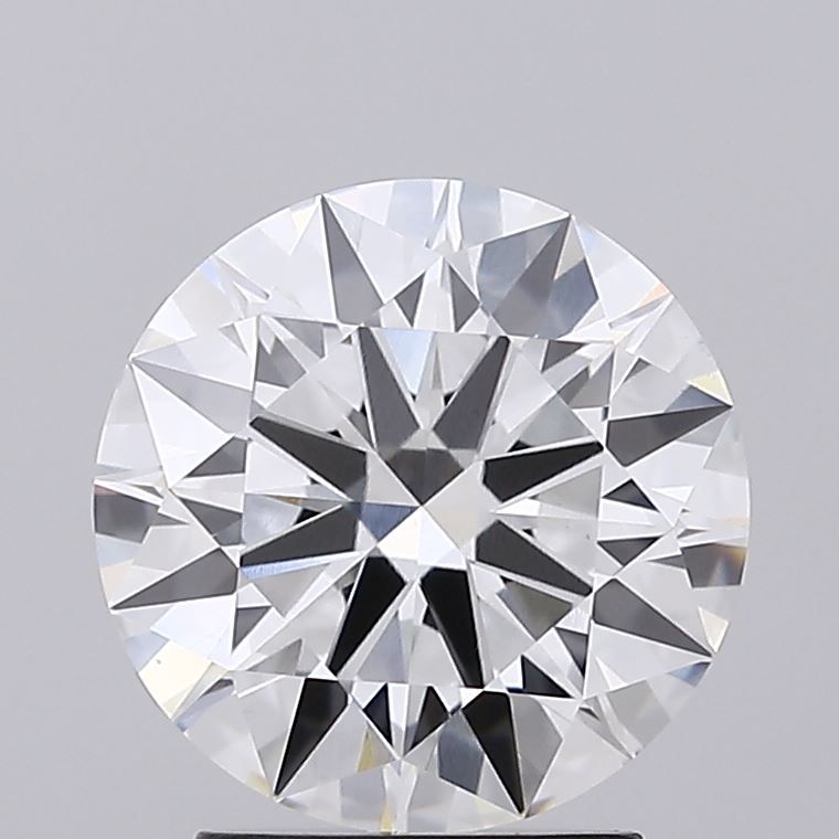 2.55 Carat Round Lab Diamond with  Cut Diamond in 14KT  view 1
