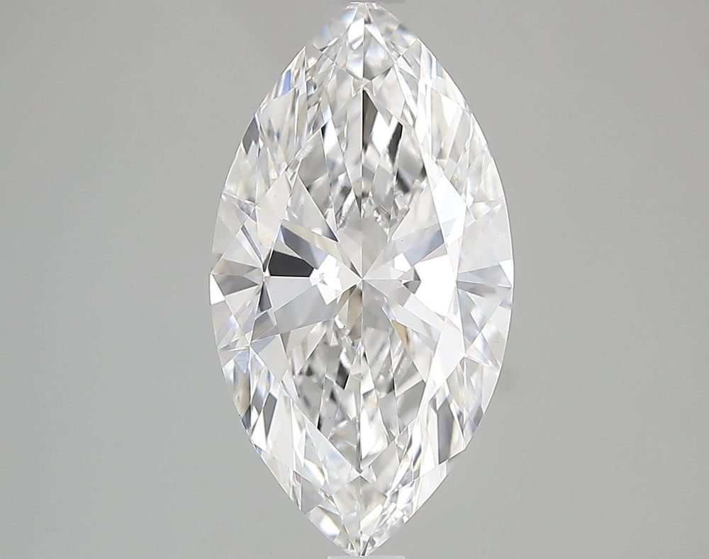 2.5 Carat Marquise Lab Diamond with  Cut Diamond in 14KT  view 1
