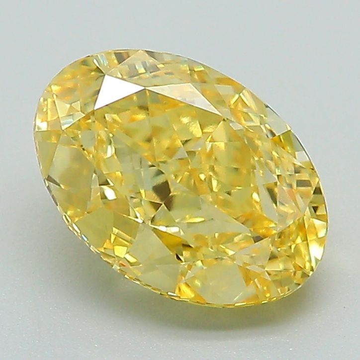 2.03 Carat Oval Lab Diamond with  Cut Diamond in 14KT  view 1
