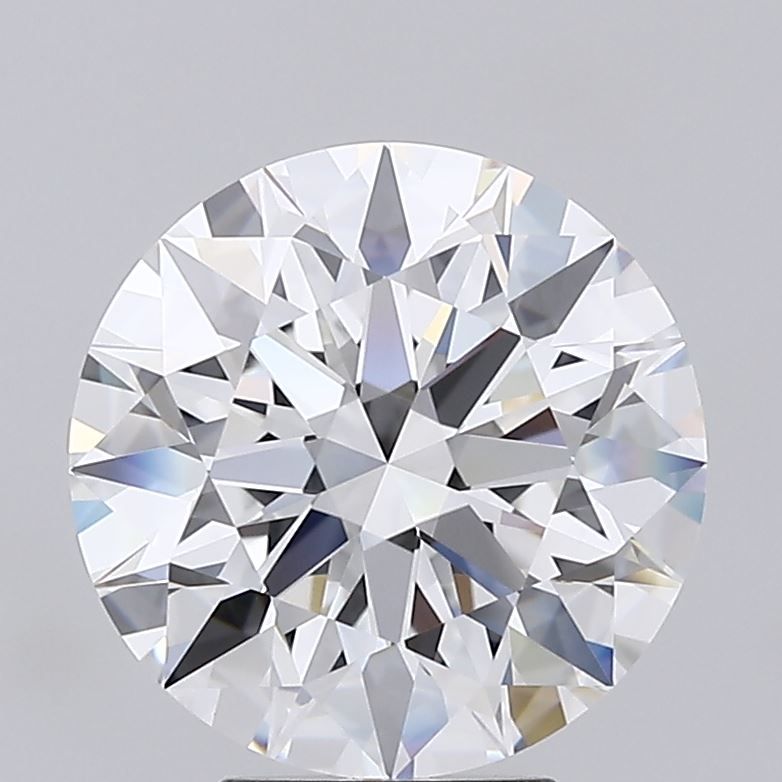 4.18 Carat Round Lab Diamond with  Cut Diamond in 14KT  view 1
