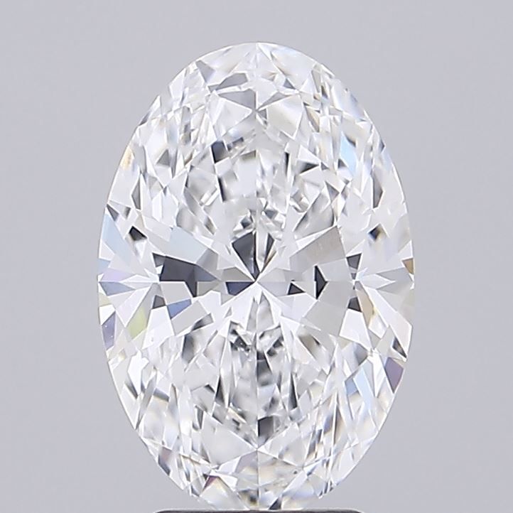 3.38 Carat Oval Lab Diamond with  Cut Diamond in 14KT  view 1
