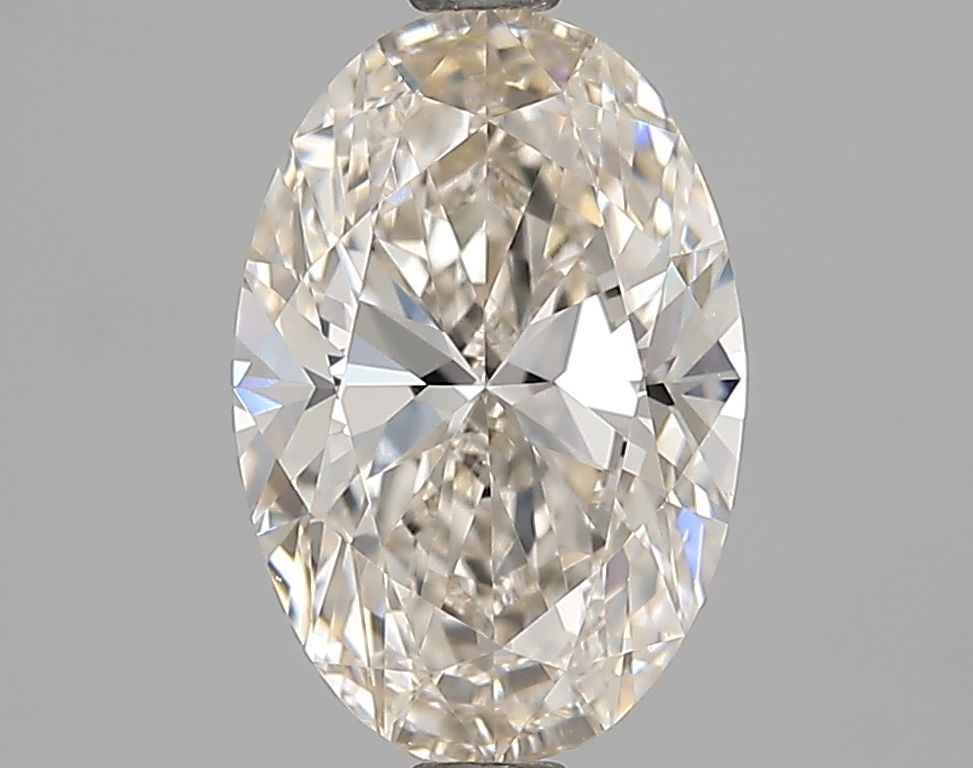 1.7 Carat Oval Natural Diamond with  Cut Diamond in 14KT  view 1
