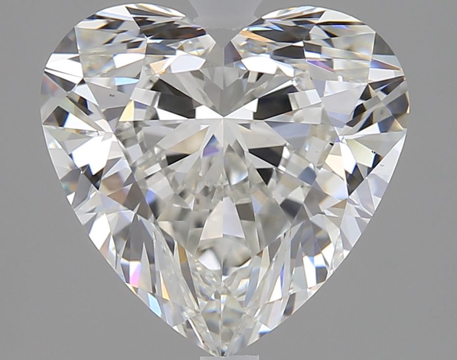 3.01 Carat Heart Lab Diamond with  Cut Diamond in 14KT  view 1
