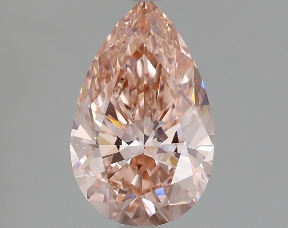 1.5 Carat Pear Lab Diamond with  Cut Diamond in 14KT  view 1
