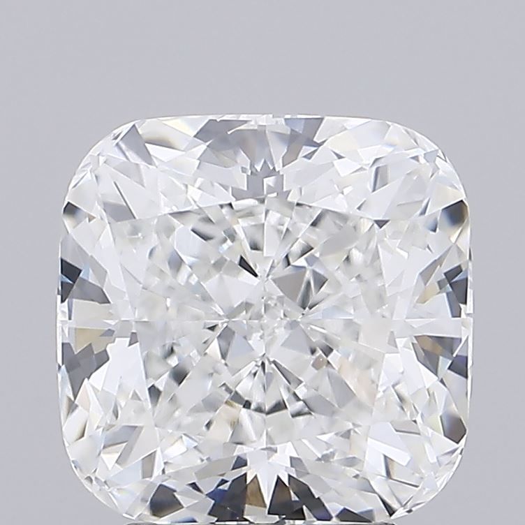 3.06 Carat Cushion Lab Diamond with  Cut Diamond in 14KT  view 1
