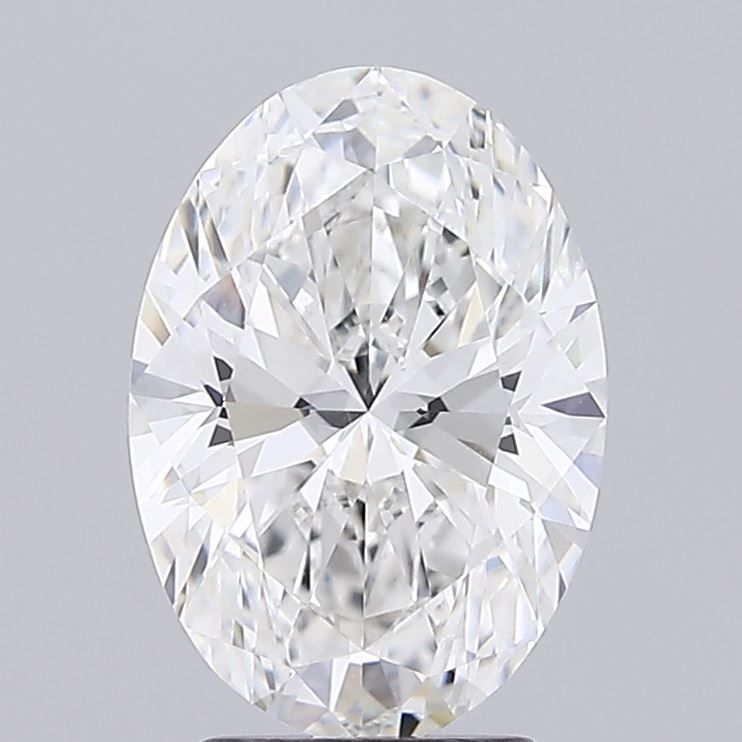 3.03 Carat Oval Lab Diamond with  Cut Diamond in 14KT  view 1
